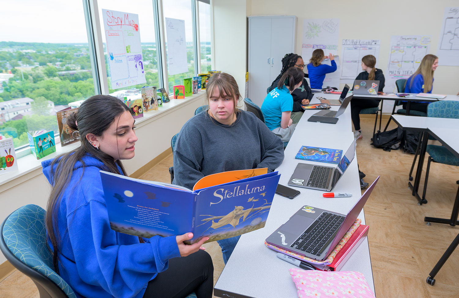 Student working in a classroom setting.