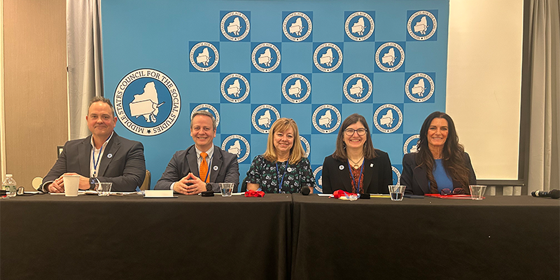 Photo of Scott Abbott and fellow MSCSS Conference panelists