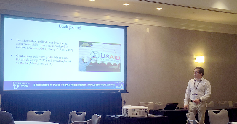 Photo of Daniel Zorrilla leading presentation at the 2026 ASPA Conference