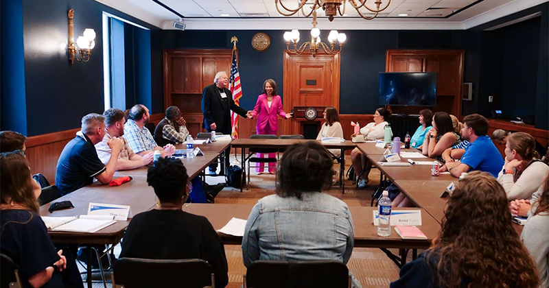 Democracy Project 2025 attendees meet with U.S Senator Lisa Blunt Rochester in Washington, D.C.