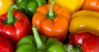 A group of colorful peppers
