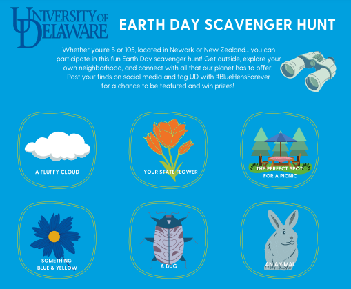 UD Alumni Earth Day Scavenger Hunt