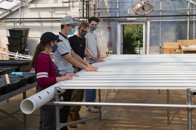 UD students learn the science of hydroponic food production with the help of hands-on courses, NASA-funded research and high-tech lighting.
