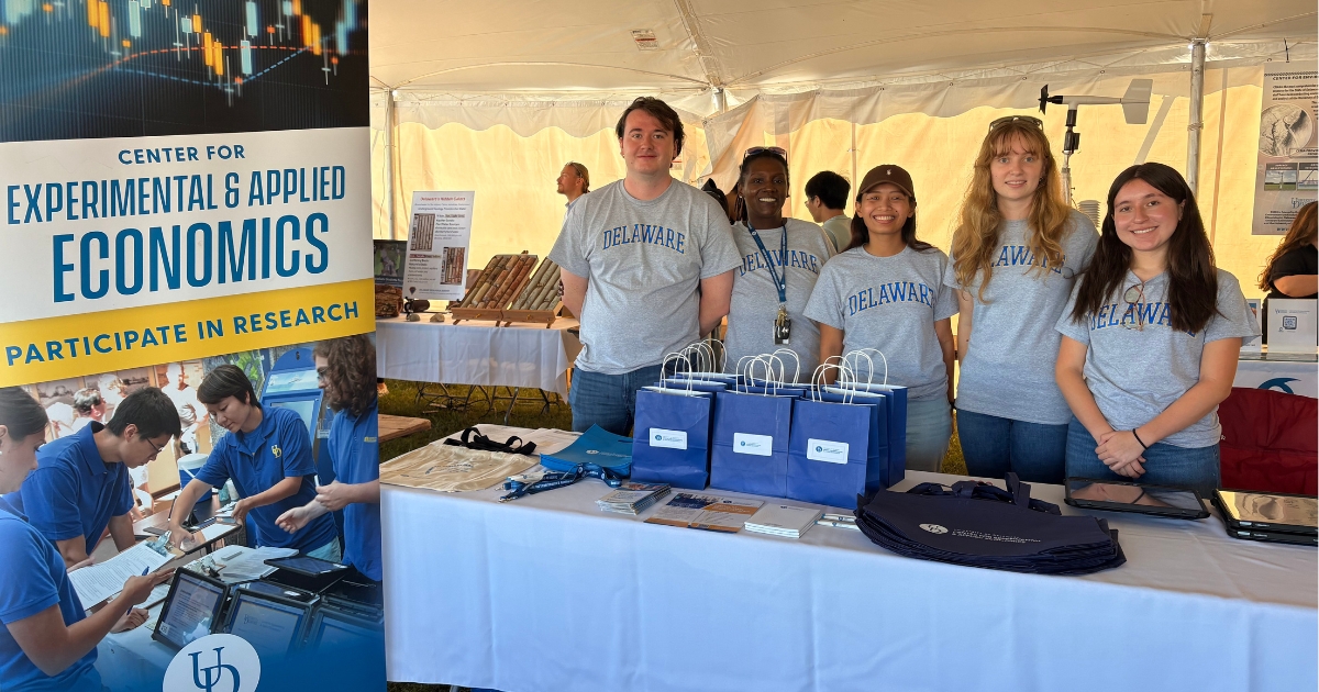 CEAE students and staff at a tabling event.