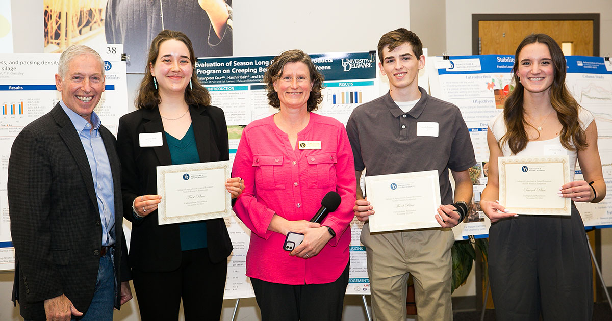 Winners of the Symposium holding their certificates