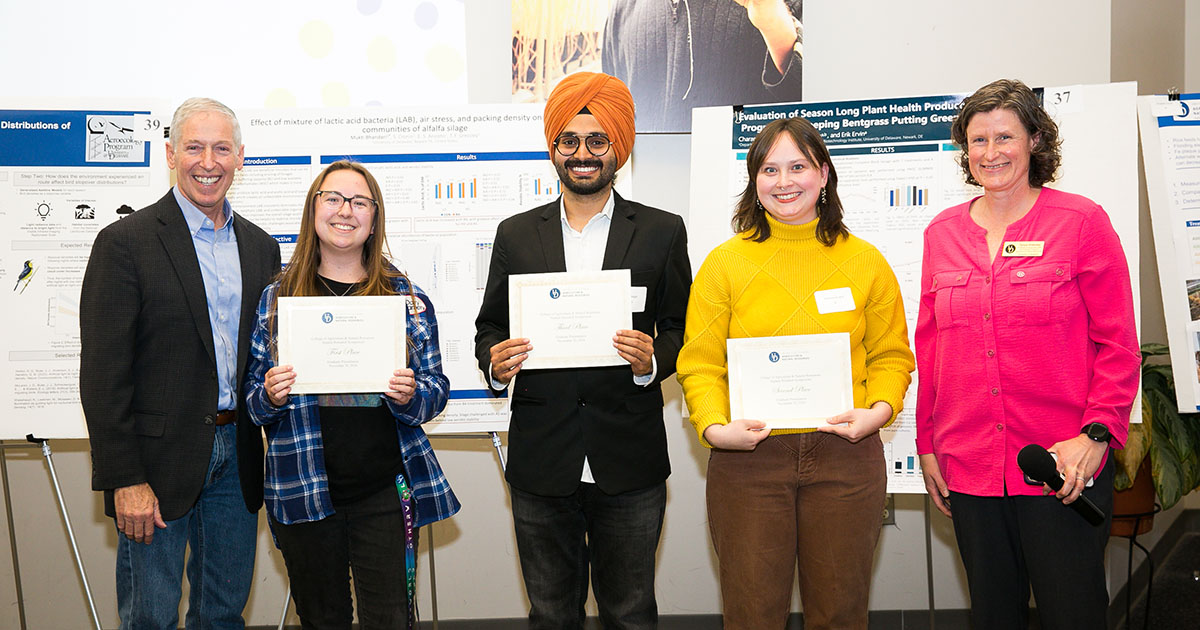 Winners of the Symposium holding their certificates