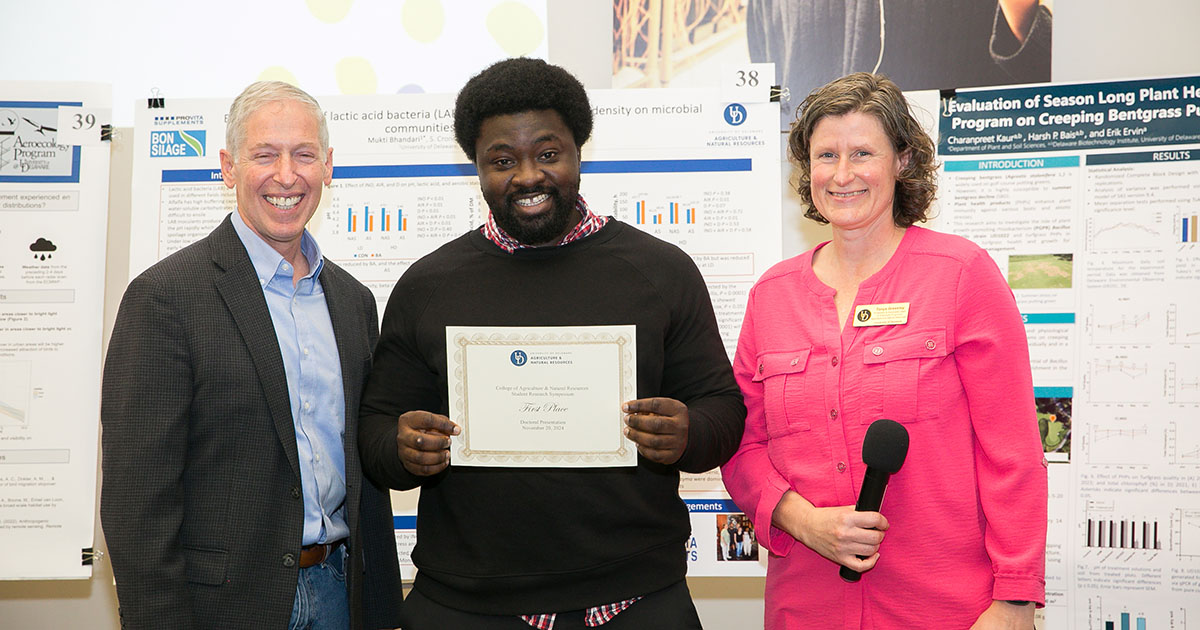 Winners of the Symposium holding their certificates