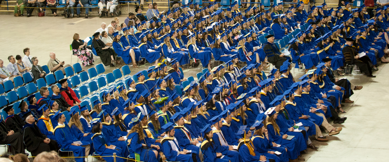 2017 Convocation photo showing students from the College of Agriculture and Natural Resources