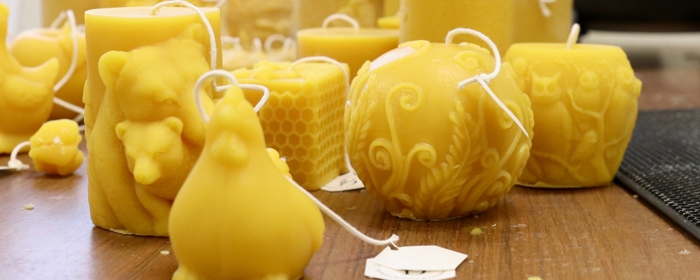 Beeswax candles.