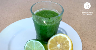A glass of cucumber smoothie