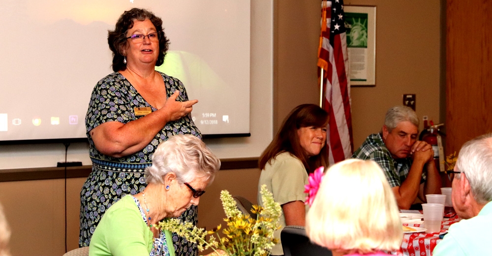 Maria Pippidis teaching a personal finance course