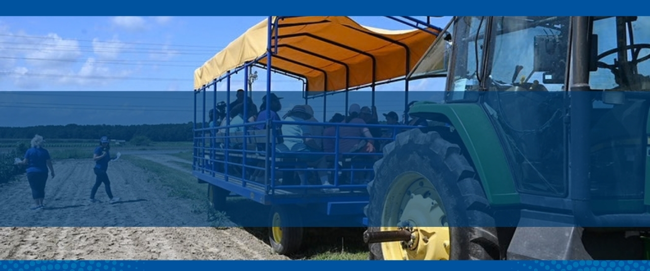 Crop Tour Wagon in field