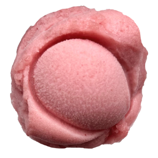 A scoop of Eclipse Strawberry.