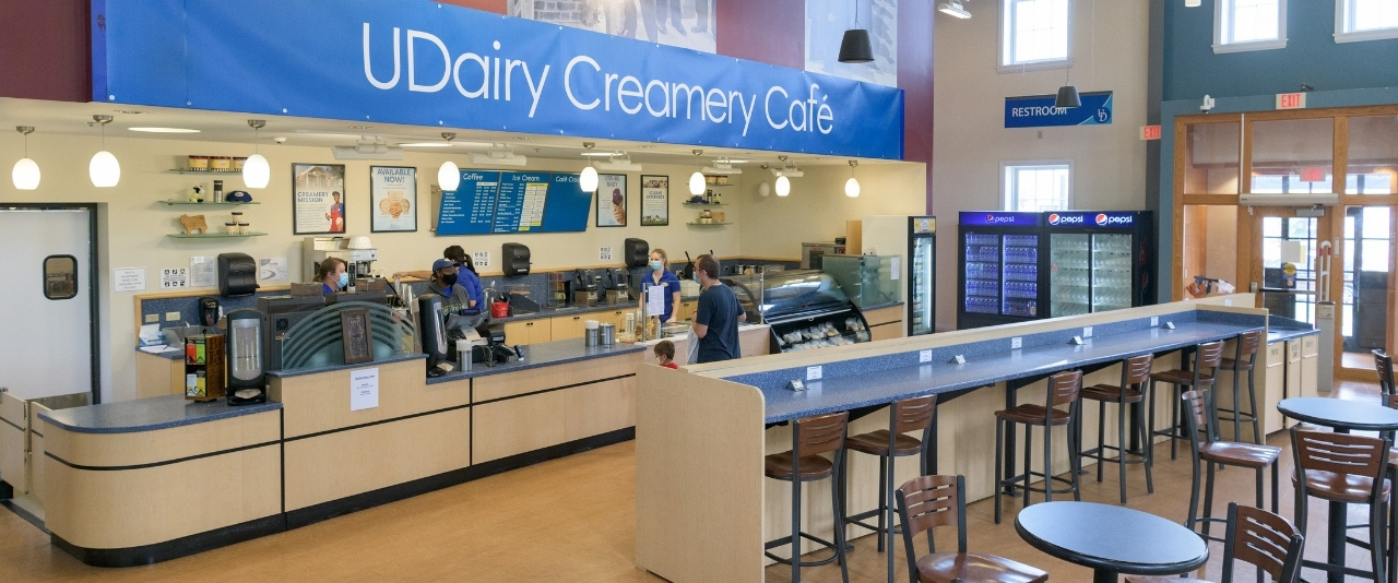 The new UDairy Creamery Café opened Monday, June 21, in the Barnes and Noble University of Delaware Bookstore on Main Street in Newark.