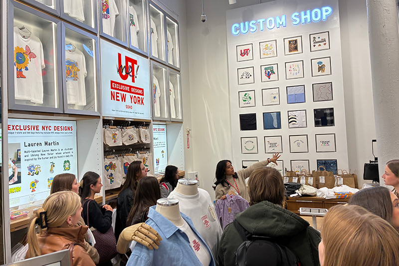 Students meet with fashion industry professionals at a career fair held by the UD Department of Fashion and Apparel Studies.