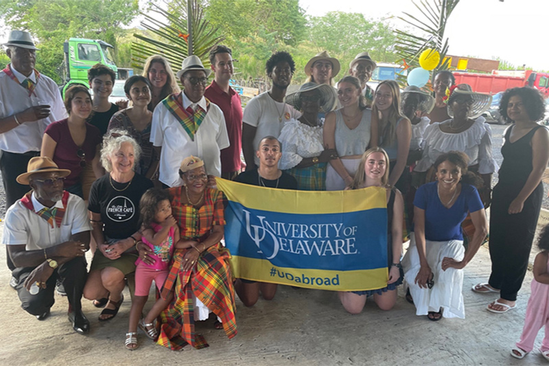 Group of UD students on a Study Abroad Trip
