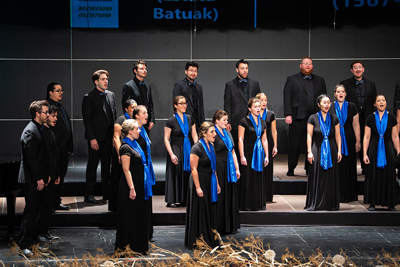 Delaware Choral Scholars competing at the 2025 International Choral Contest of Tolosa.