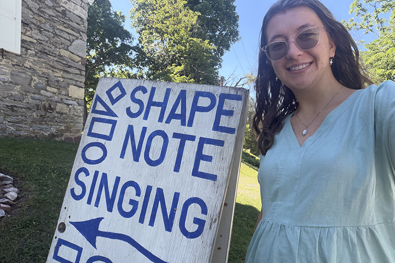 As part of her research, Herway attended an all-day singing in Philadelphia