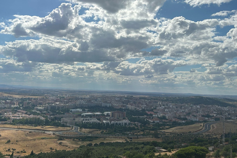 A view from the mountain of El Santuario de Nuestra Señora la Virgen de la Montaña.