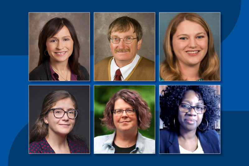 Six faculty members representing six different departments in the College of Arts and Sciences received awards for excellence.