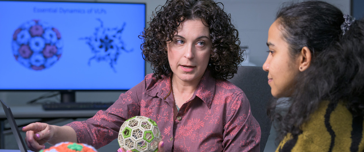 Assistant Professor of Chemistry and Biochemistry, Jodi Hadden-Perilla, is a recent recipient of a National Science Foundation Faculty Early Career Development Program