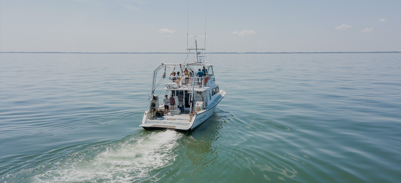 Back view of the RV Daiber, UD research vessel