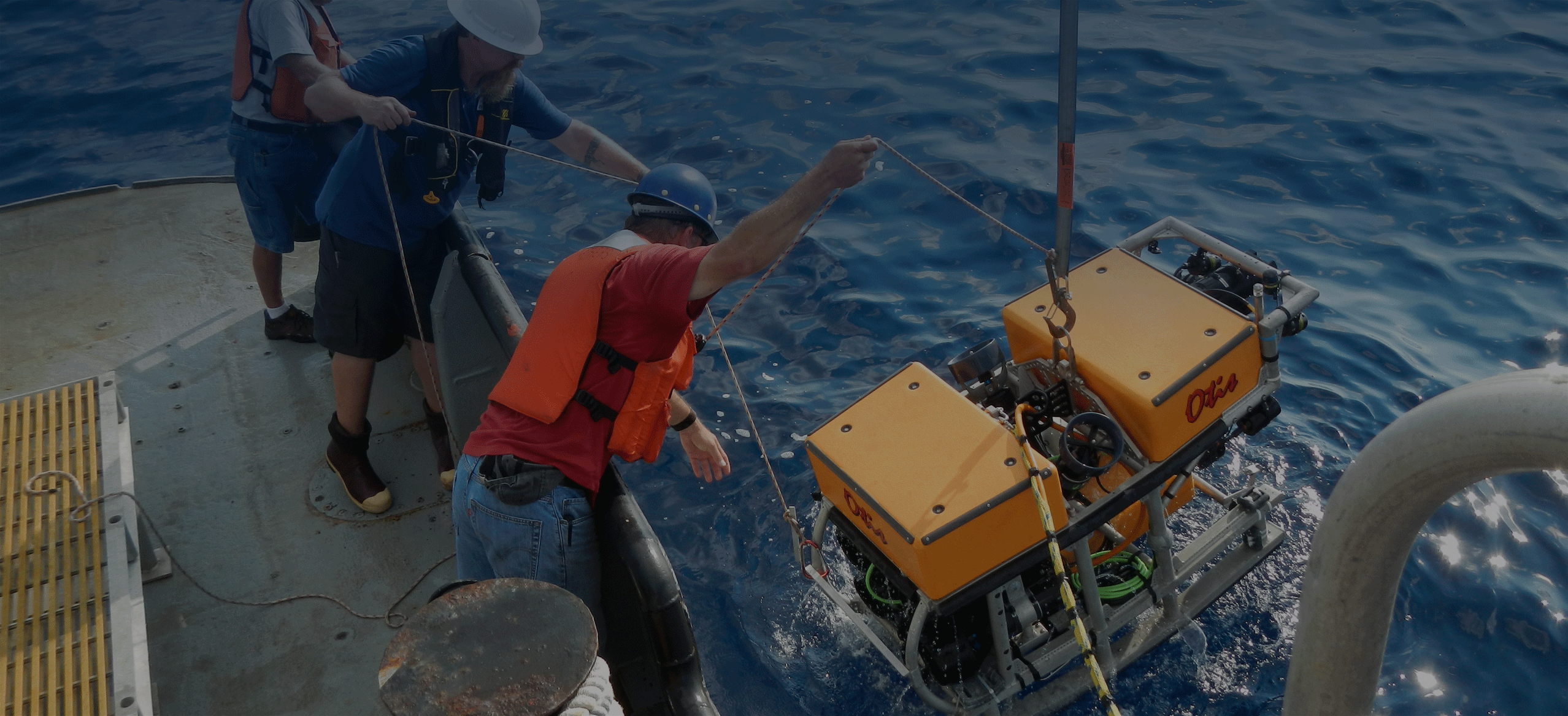 OTIS is a remotely operated vehicle that has been generously donated to the University of Delaware by Tim Taylor and Christine Dennison, pioneering ocean explorers.