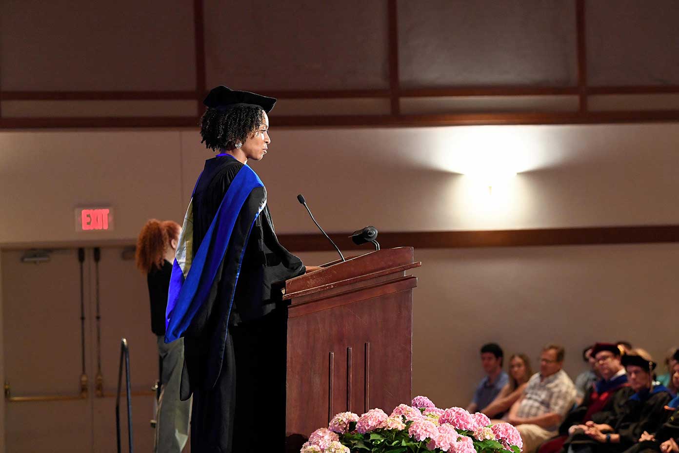  Letise LaFeir addressing graduates and their families