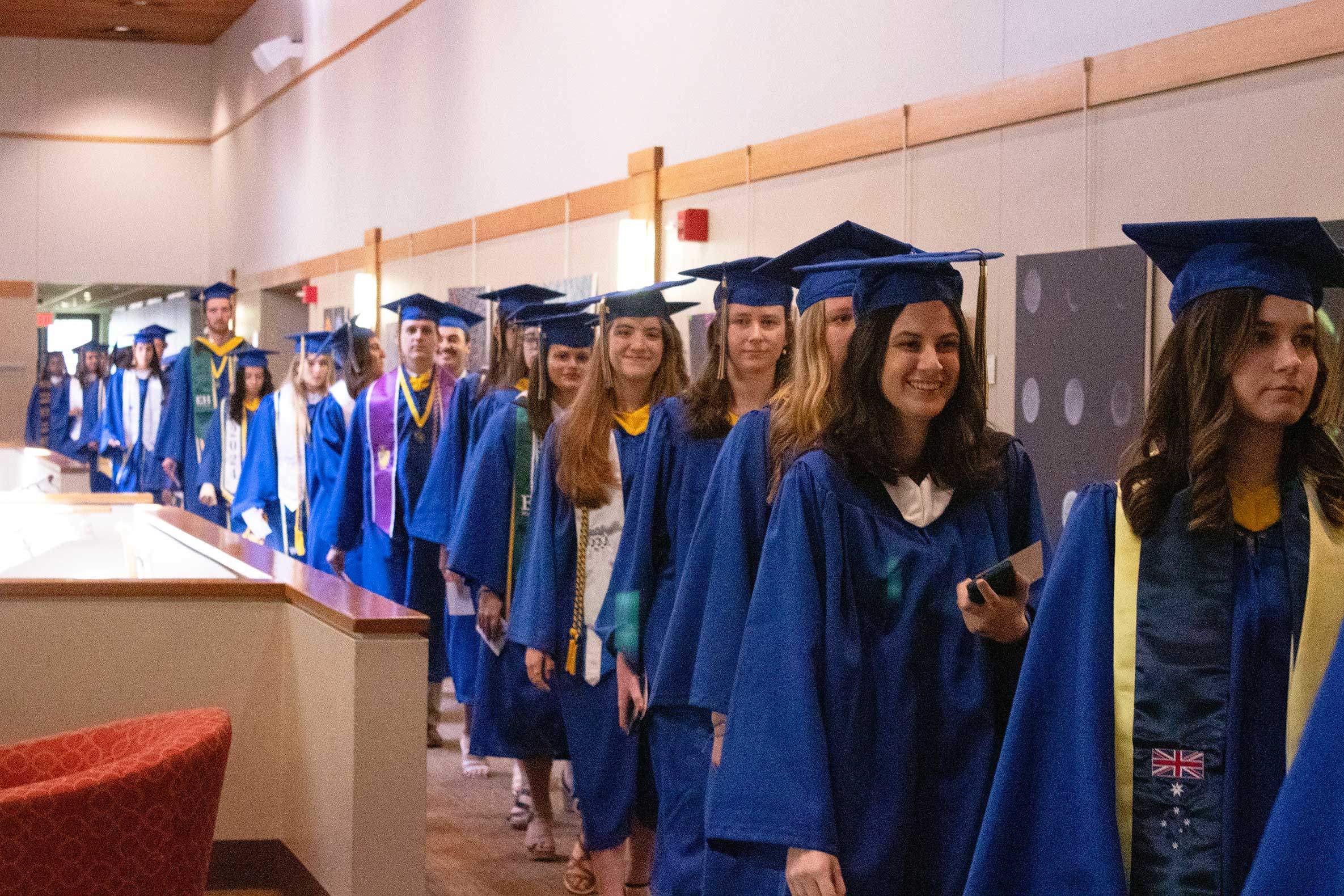  Graduates lined up and waiting to be seated at CEOE convocation