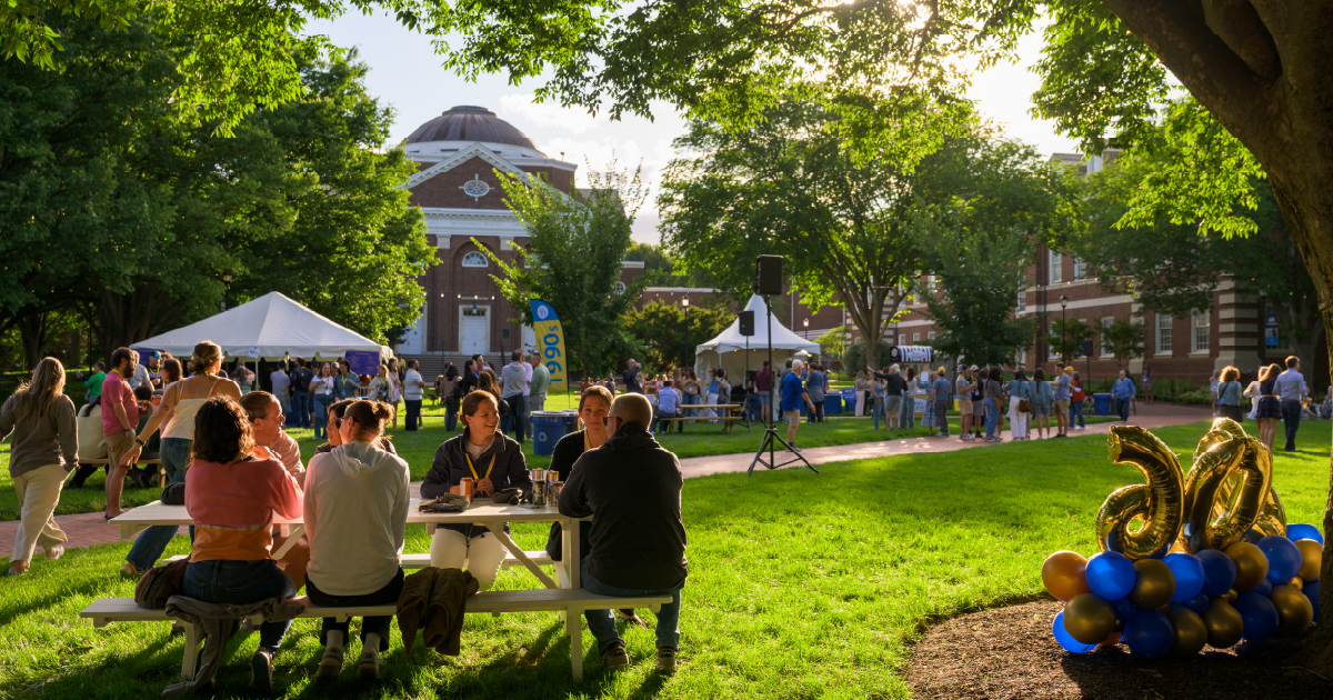 Campus scene at Alumni Weekend. 