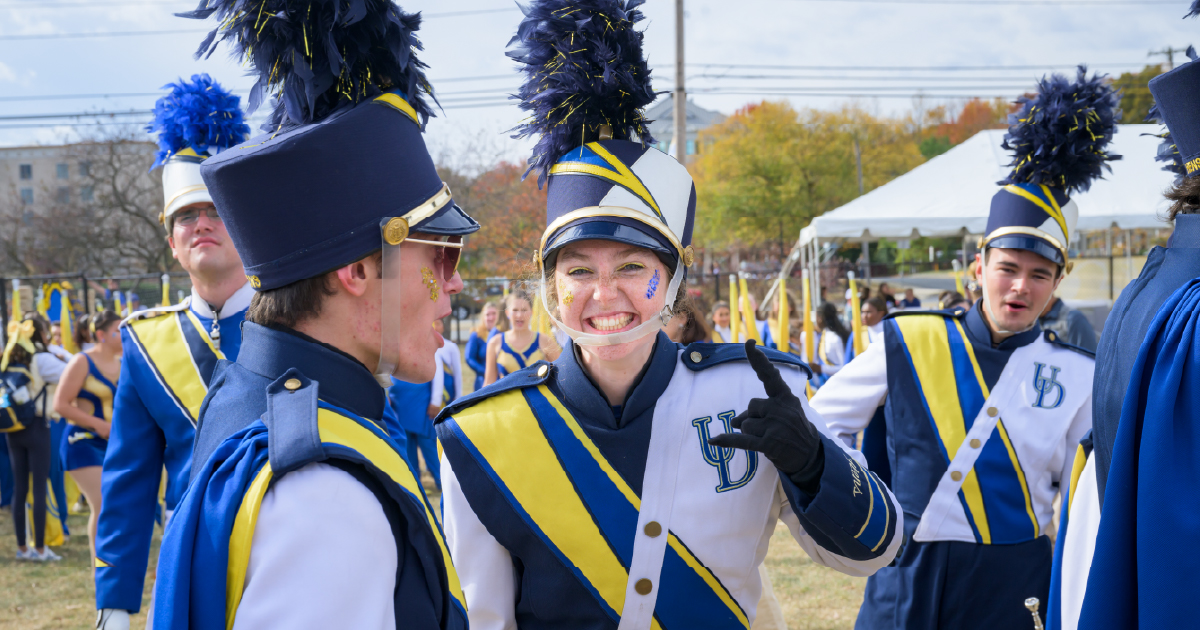 Image of the UD Marching Band. 