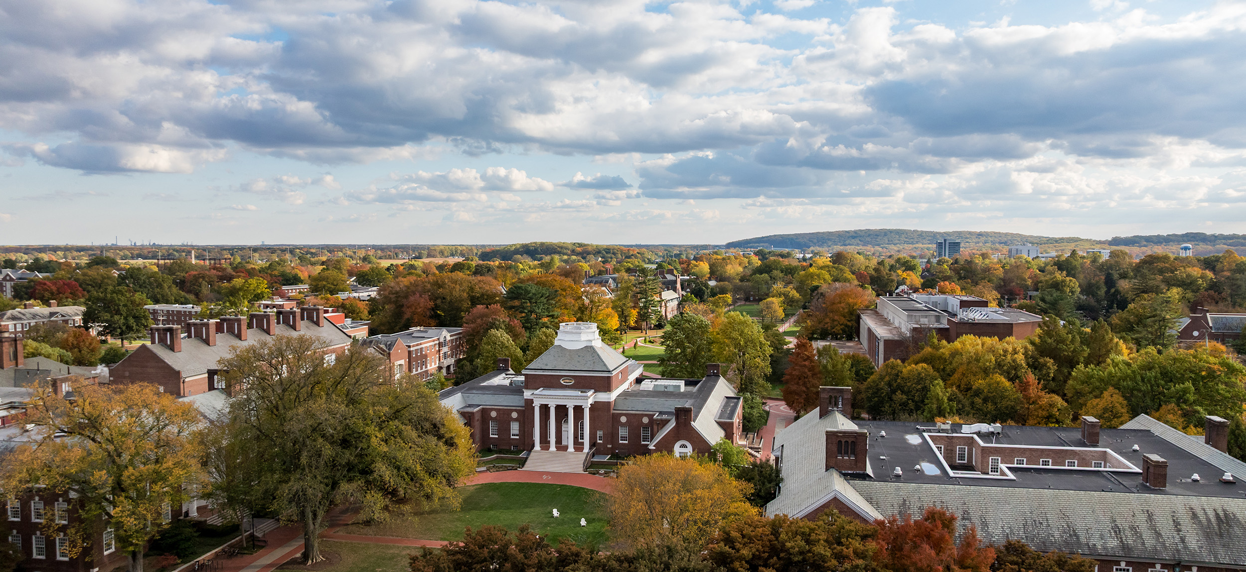 Campus Aerial of The Green.