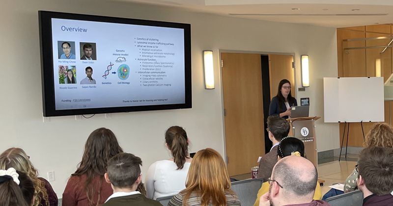 Nicole Guarino presents at the Interdisciplinary Neuroscience Symposium