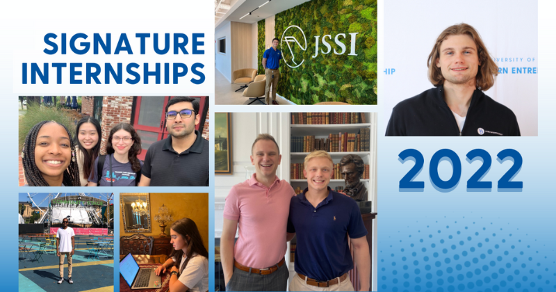 collage of selected 2022 interns