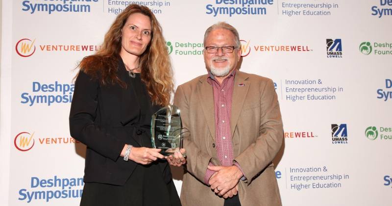 Dr. Raible and the award
