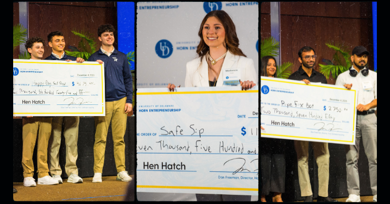 Collage of three finalist teams