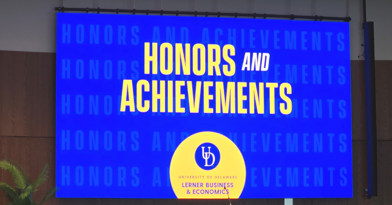 Photo of the Lerner Honors and Achievements splash screen