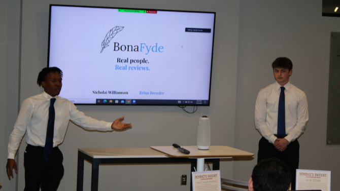 Nicholai Williamson and Brian Bressler pitching BonaFyde