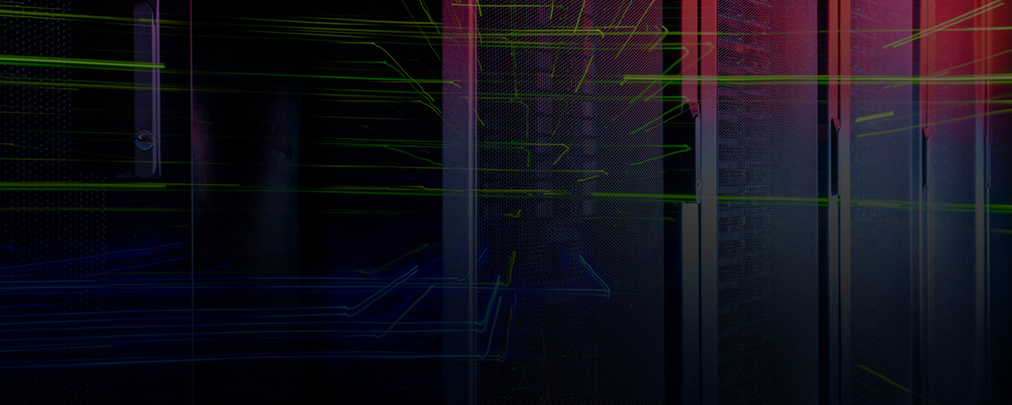 Various computing and storage clusters in IT's South Chapel Street Computing Center with some panning, slow sync, and shutter dragging to connote a sense of "speed" and nifty techie stuff. 