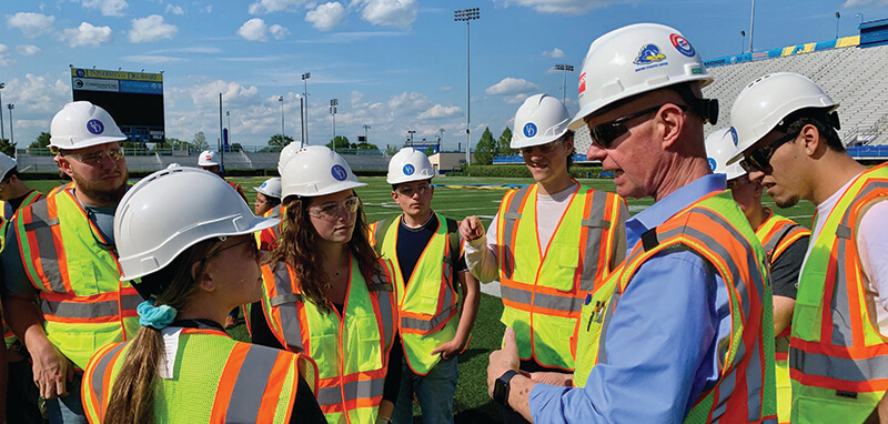 Blue Hen Stadium Construction Student Tour