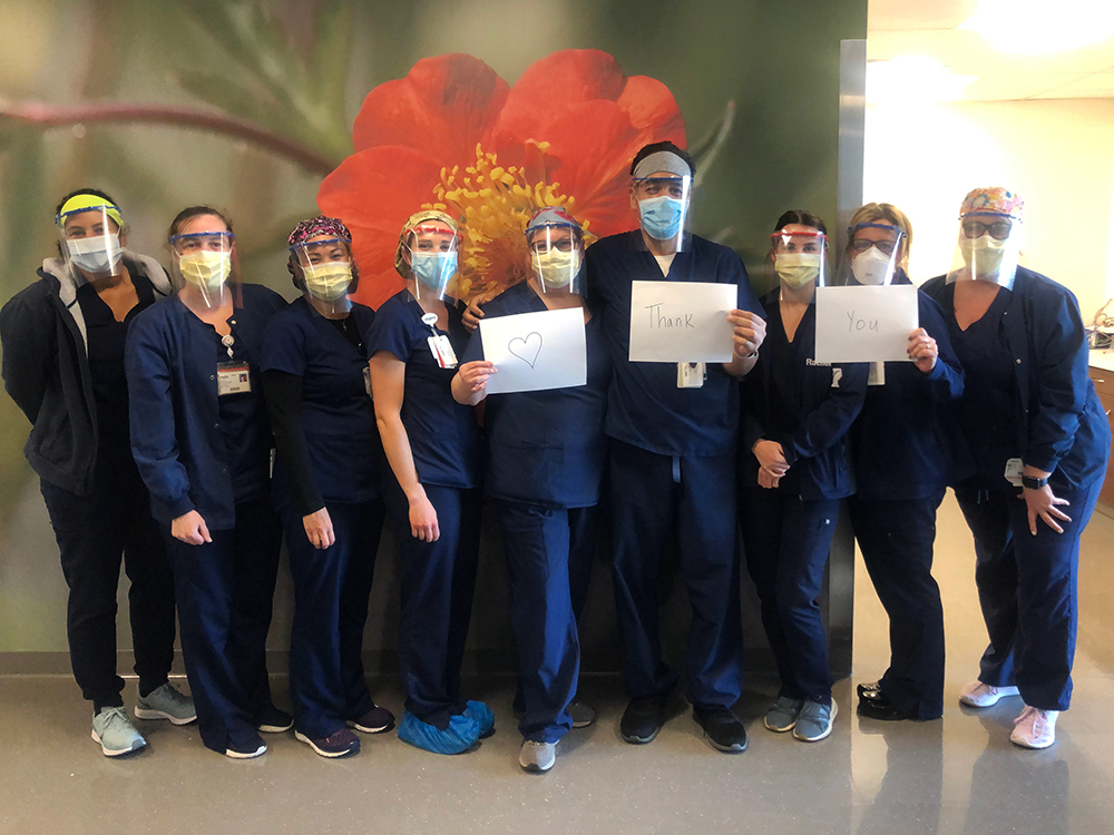 30 Face Shields delivered to Inspira Heath Center in New Jersey