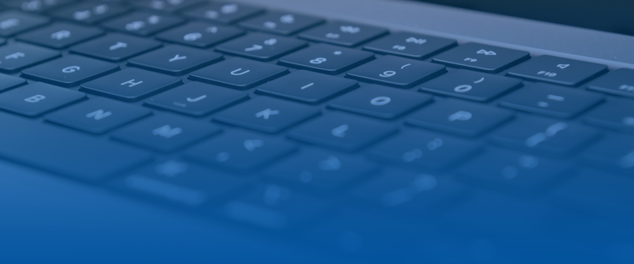 Keyboard with a blue gradient applied.
