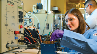 Scientist in MACH2 building.