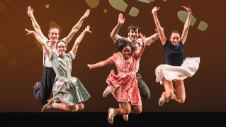 A group of Musical Theater Minor students performing on stage.