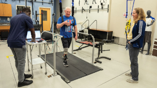 John Horne working with UD Researchers.