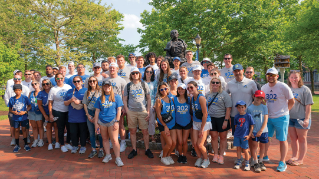 Group of students and staff that are part of the 302 Tour.