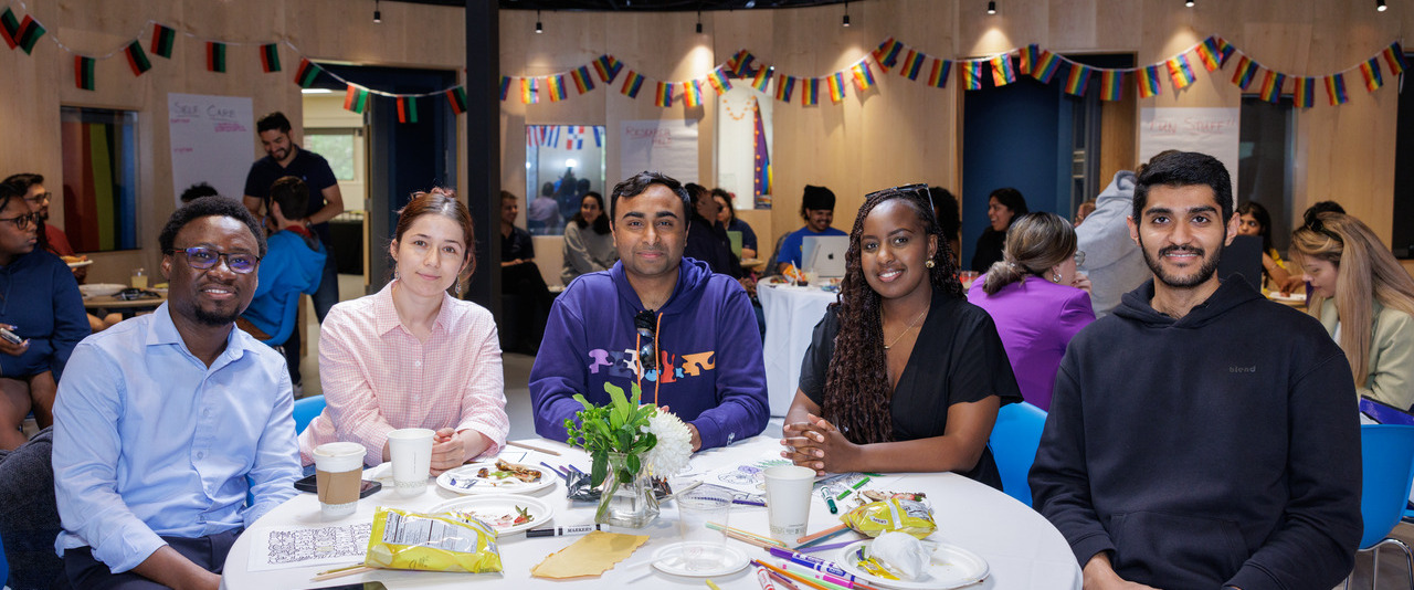 Students gather together at a Center for Intercultural Engagement event