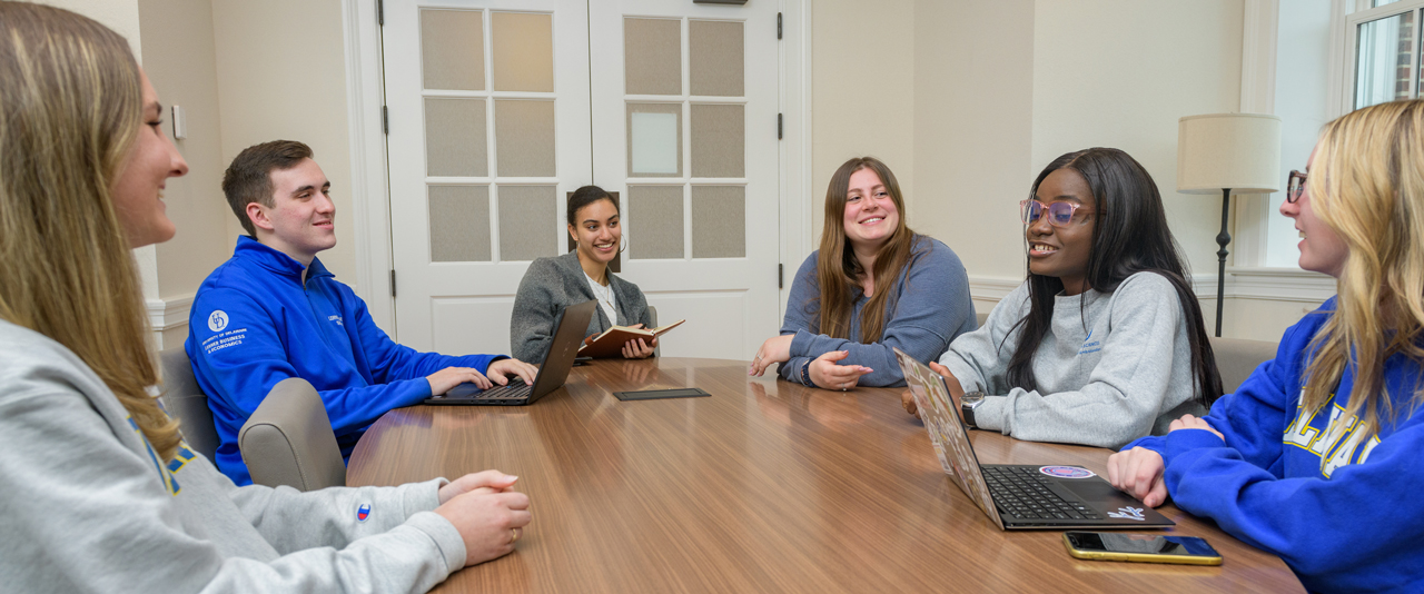 Student leaders in a roundtable discussion