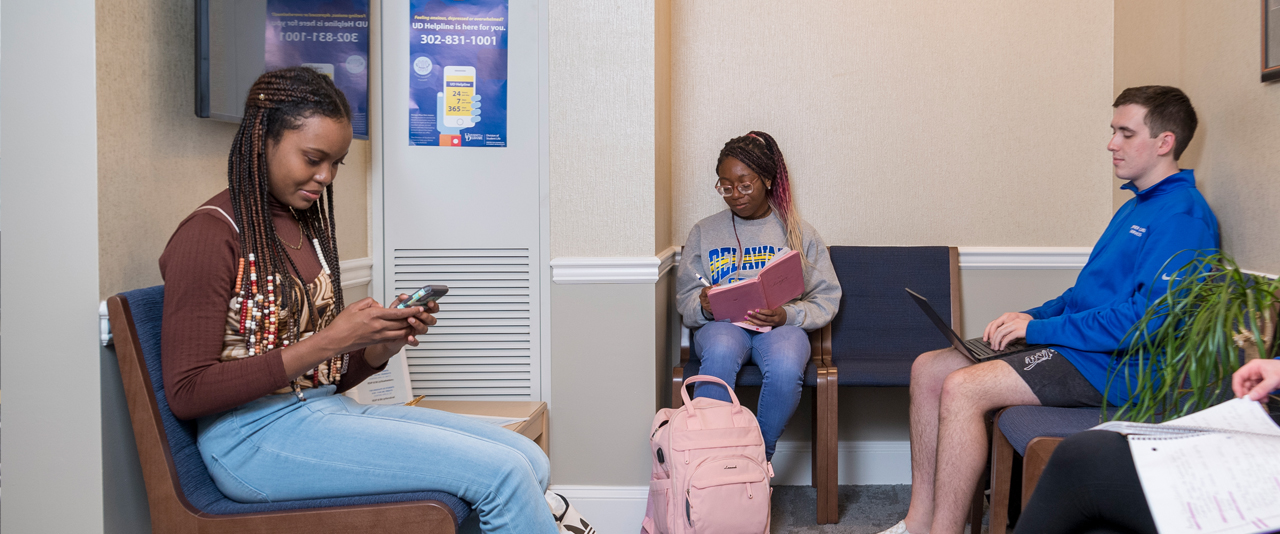 students sitting in CCSD waiting room