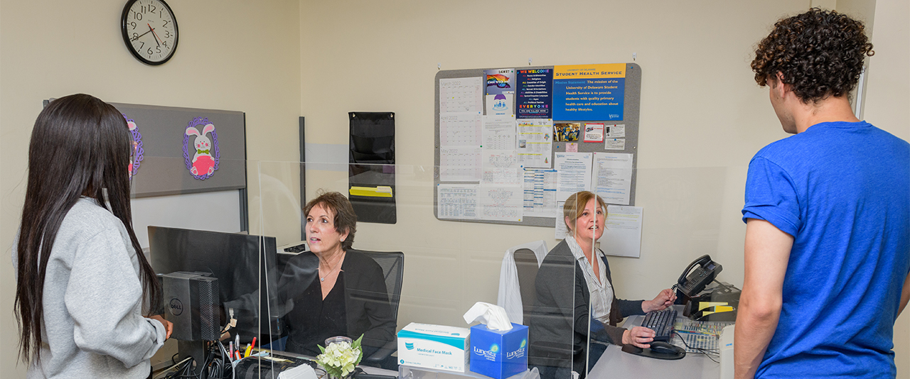 Students consults with Health Services staff